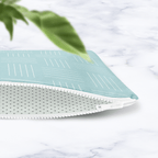 Handmade Light Blue Lines Cosmetic Bag – Handmade Zip Pouch, 24 x 19 cm Make Up Bag - Joe’s Haven