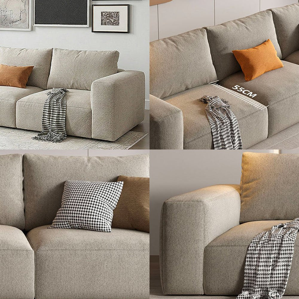 Lionel Two Seater Sofa, Linen - Joe’s Haven