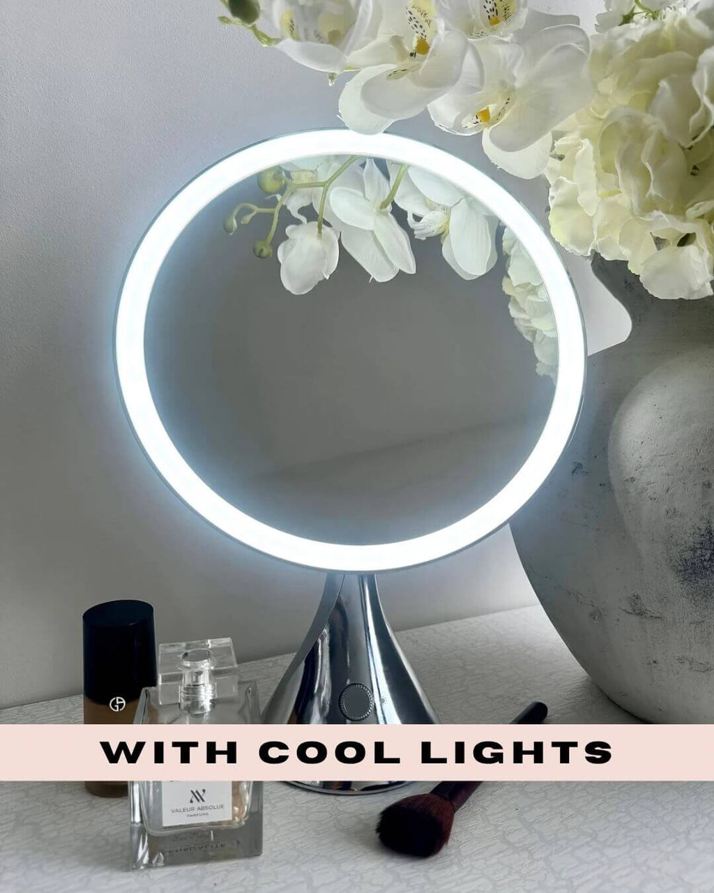 LumiGlam Pro Cosmetic Vanity Mirror in Chrome