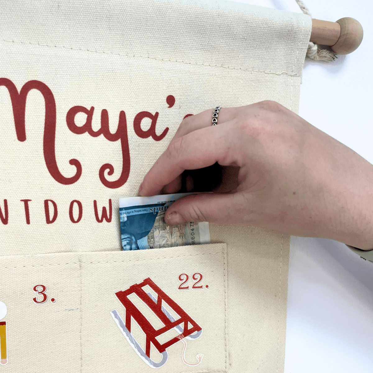 Personalised Fabric Christmas Advent Calendar - Christmas Countdown Calendar - Joe’s Haven