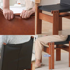 Lynette Dining Chair, PU Leather, Solid Wood - Joe’s Haven