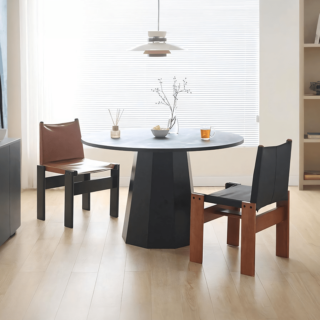 Lynette Dining Chair, PU Leather, Solid Wood - Joe’s Haven