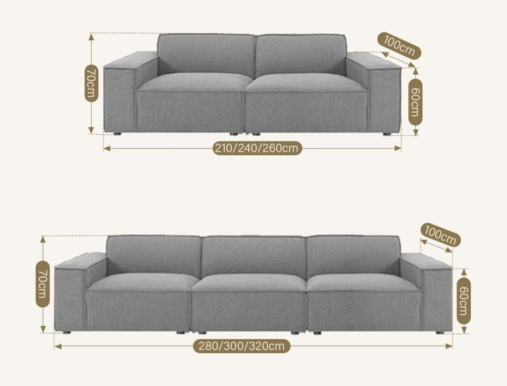 Lynnbrook Two Seater Sofa, Linen - Joe’s Haven