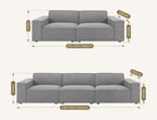 Lynnbrook Two Seater Sofa, Linen - Joe’s Haven