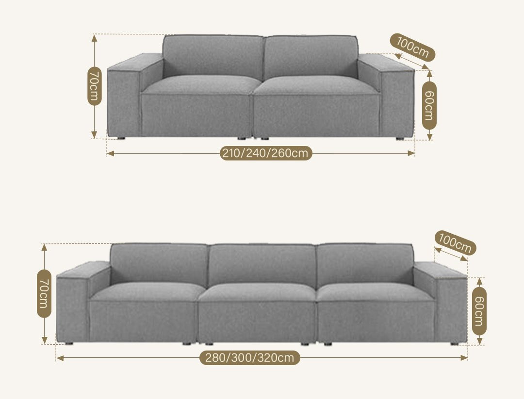 Lynnbrook Two Seater Sofa, Linen - Joe’s Haven