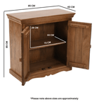Carved Mango Wood Sideboard With 2 Doors - Joe’s Haven