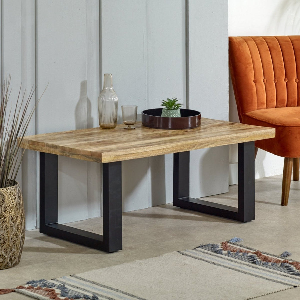 Merlin Mango Wooden & Metal Coffee Table - Joe’s Haven