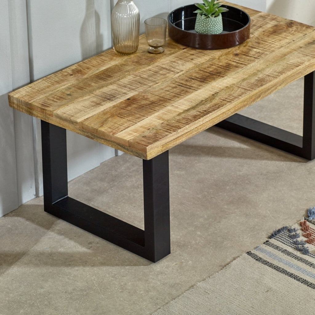 Merlin Mango Wooden & Metal Coffee Table - Joe’s Haven