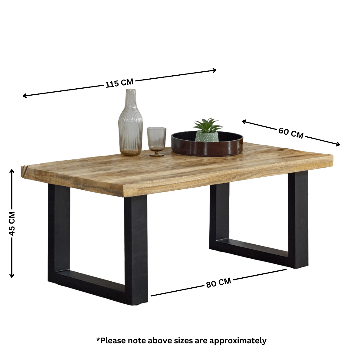 Merlin Mango Wooden & Metal Coffee Table - Joe’s Haven