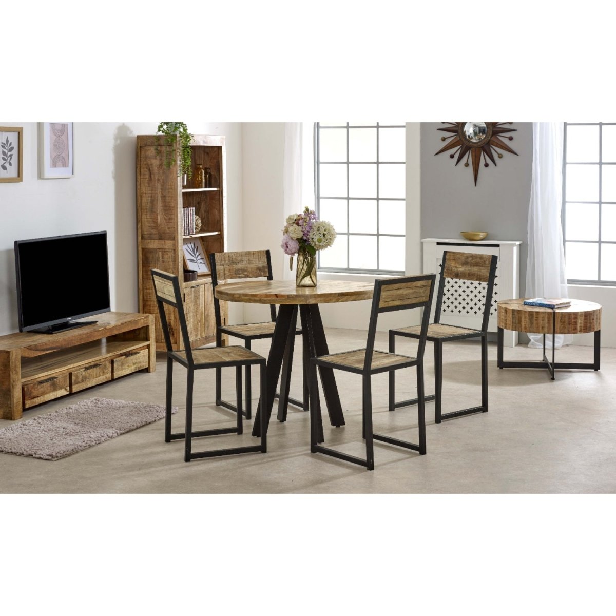 Merlin Mango Wooden Large TV Stand With 3 Drawers - Joe’s Haven