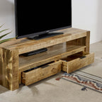 Merlin Mango Wooden Tv Stand With 2 Drawers - Joe’s Haven
