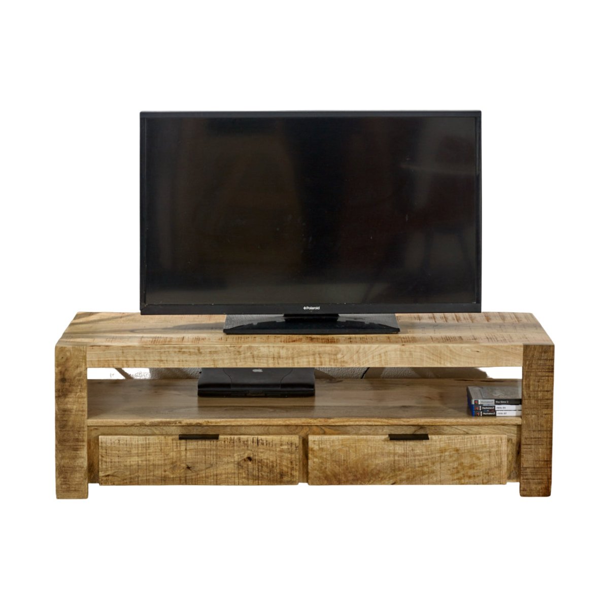 Merlin Mango Wooden Tv Stand With 2 Drawers - Joe’s Haven
