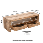 Merlin Mango Wooden Tv Stand With 2 Drawers - Joe’s Haven