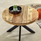 Merlin Mango Wooden Round Coffee Table Spider Legs - Joe’s Haven