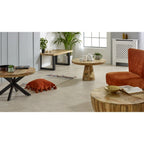 Merlin Mango Wooden Round Coffee Table Spider Legs - Joe’s Haven