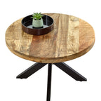 Merlin Mango Wooden Round Coffee Table Spider Legs - Joe’s Haven