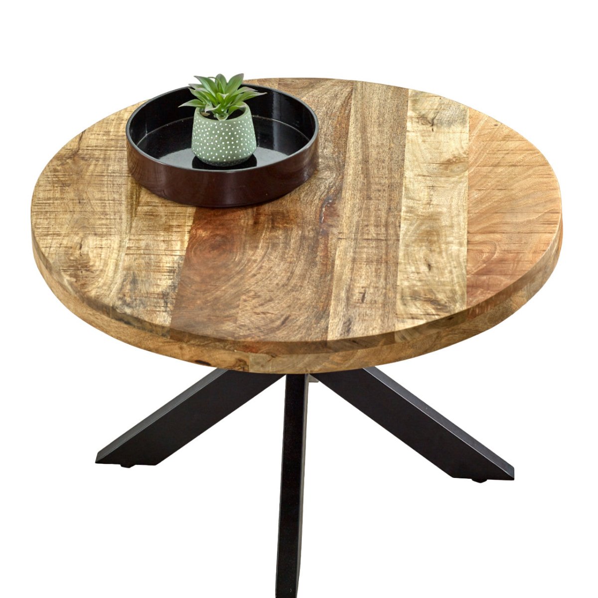 Merlin Mango Wooden Round Coffee Table Spider Legs - Joe’s Haven