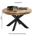 Merlin Mango Wooden Round Coffee Table Spider Legs - Joe’s Haven