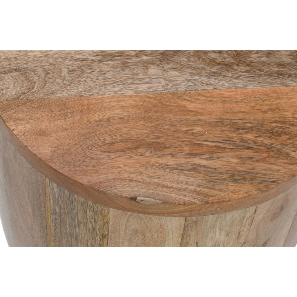Merlin Mango Wooden Drum Side Table - Joe’s Haven