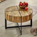 Merlin Mango Wooden Coffee Table With Metal Legs - Joe’s Haven