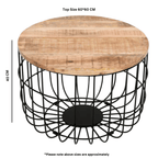 Merlin Mango Wooden Wire Coffee Table - Joe’s Haven