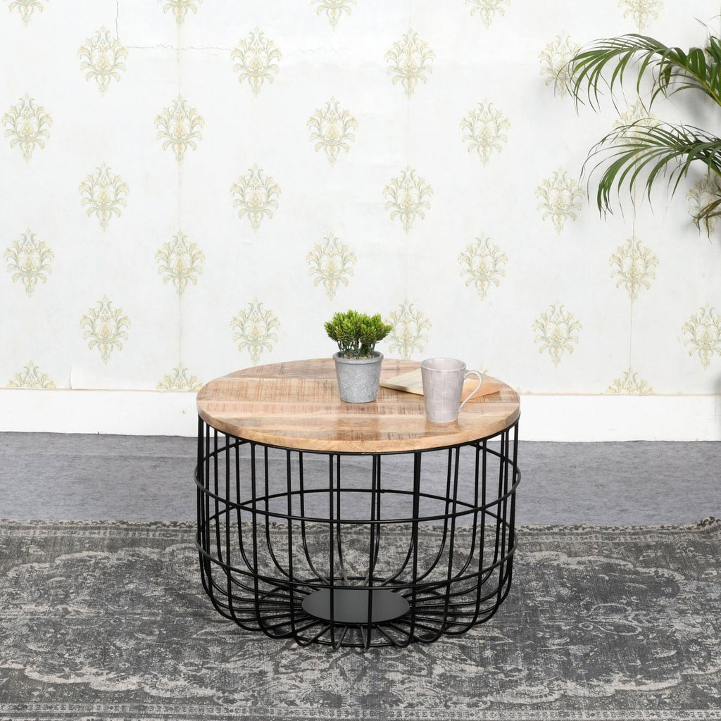 Merlin Mango Wooden Wire Coffee Table - Joe’s Haven