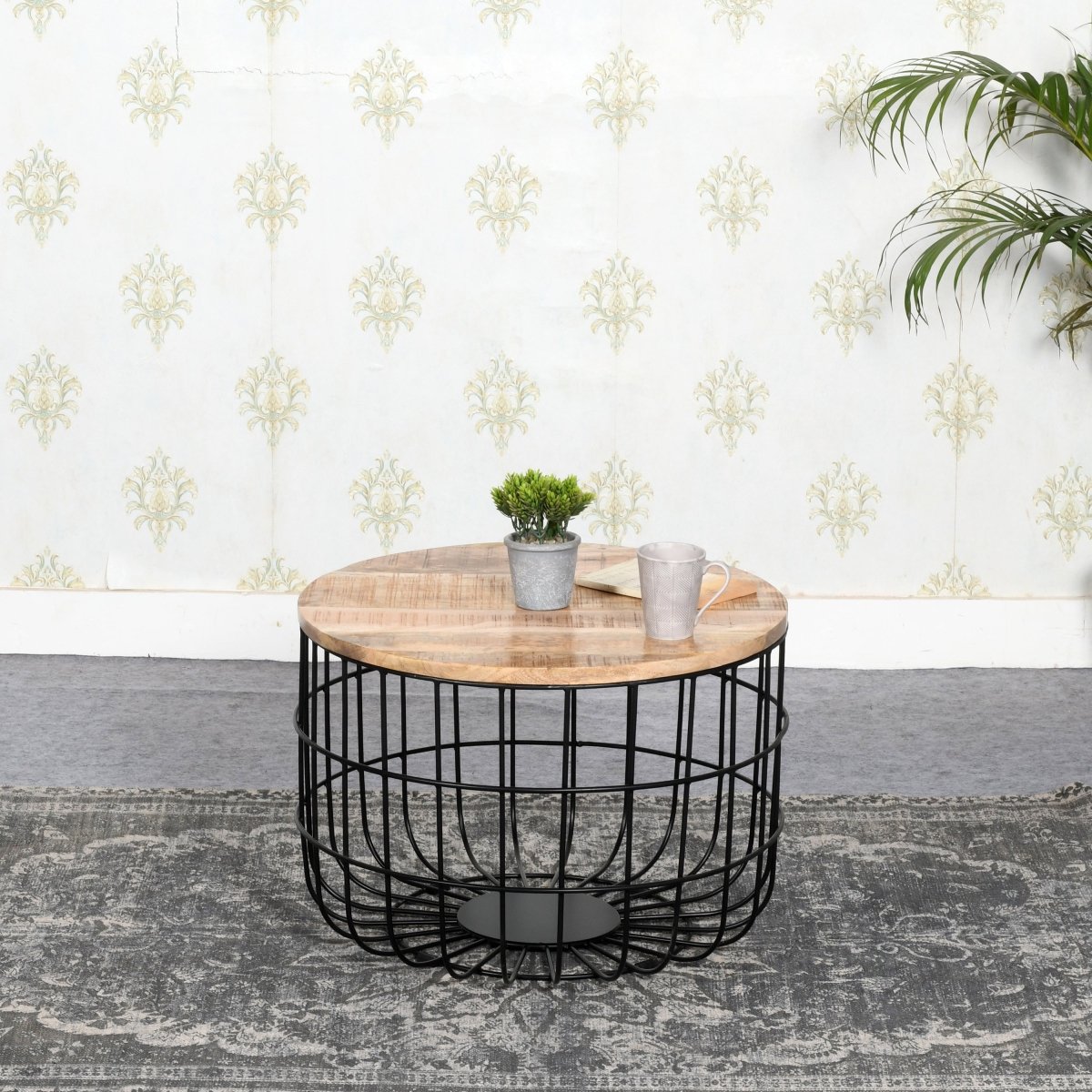 Merlin Mango Wooden Wire Coffee Table - Joe’s Haven