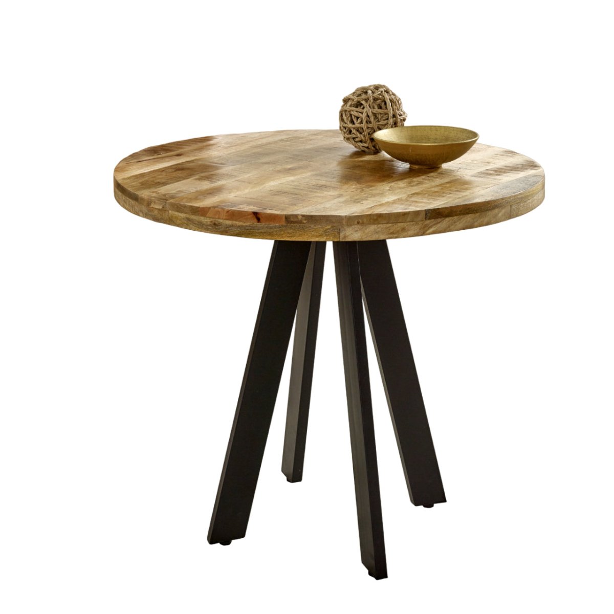 Merlin Mango Wooden 4 Seater Round Dining Table - Joe’s Haven