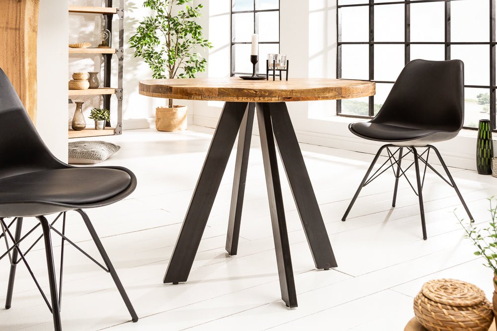 Merlin Mango Wooden 4 Seater Round Dining Table - Joe’s Haven