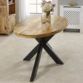 Merlin Mango Wooden 6 8 Seater Oval Dining Table - Joe’s Haven