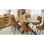 Merlin Mango Wooden 6 8 Seater Oval Dining Table - Joe’s Haven