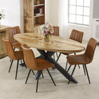 Merlin Mango Wooden 6 8 Seater Oval Dining Table - Joe’s Haven