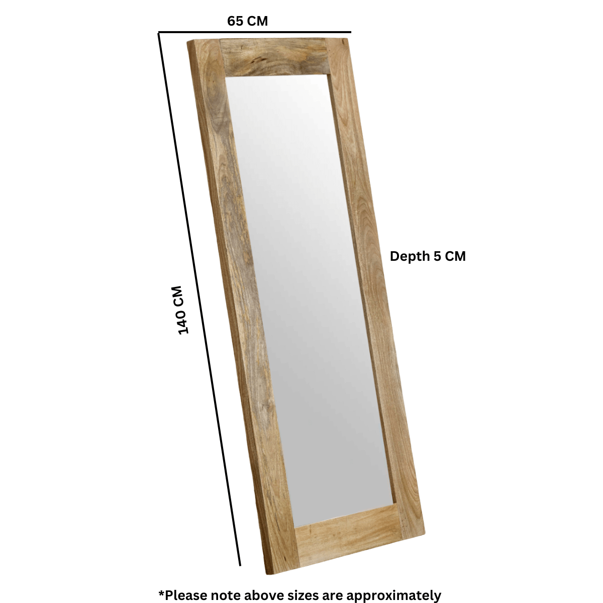 Merlin Mango Wooden Mirror Extra Long - Joe’s Haven