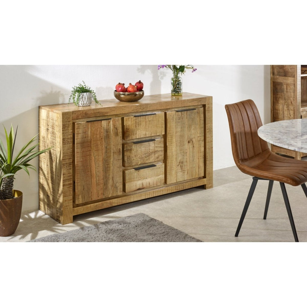 Merlin Mango Wooden Large Sideboard 2 Door & 3 Drawer - Joe’s Haven