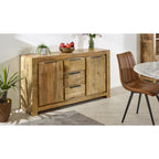 Merlin Mango Wooden Large Sideboard 2 Door & 3 Drawer - Joe’s Haven