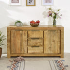 Merlin Mango Wooden Large Sideboard 2 Door & 3 Drawer - Joe’s Haven