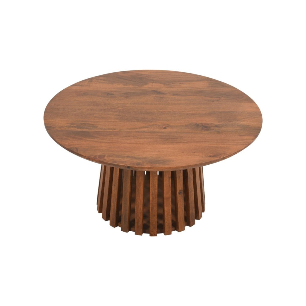 Compton Mango Wood Round Coffee Table - Joe’s Haven