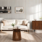 Compton Mango Wood Round Coffee Table - Joe’s Haven