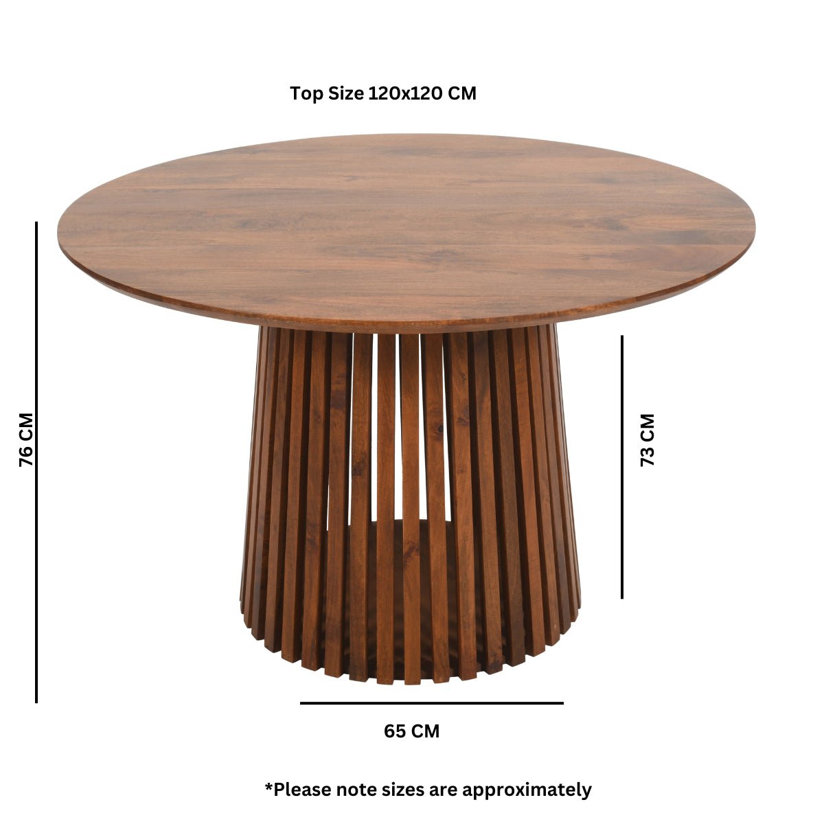 Compton Mango Wood Round Dining Table - Joe’s Haven