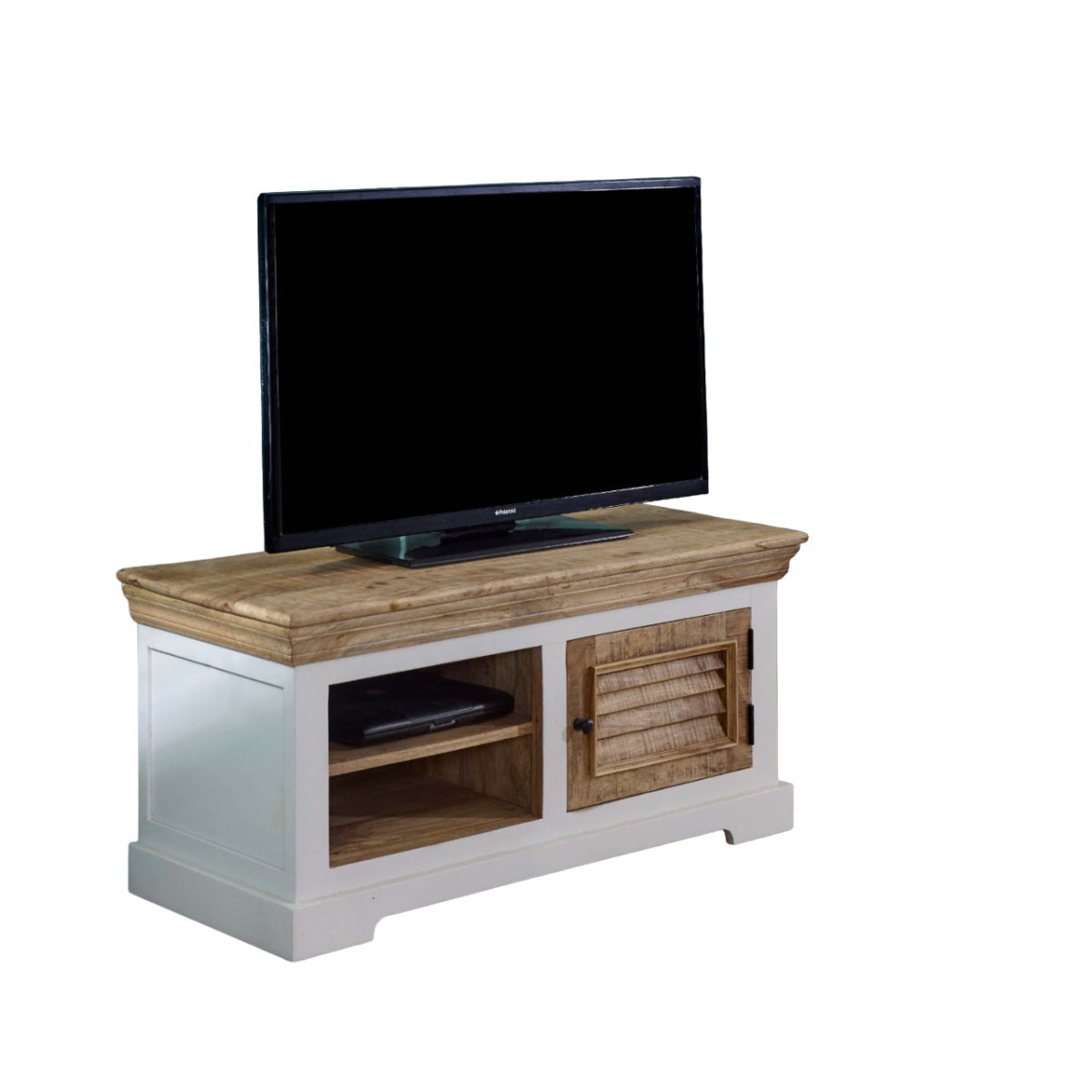 Bianco Solid Mango Wood Small Tv Cabinet White - Joe’s Haven