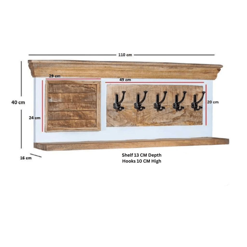 Bianco Solid Mango Wood White Hanging Unit - Joe’s Haven