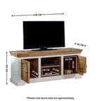 Bianco Solid Mango Wood Tv Cabinet White - Joe’s Haven