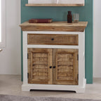 Bianco Solid Mango Wood Small Sideboard White - Joe’s Haven