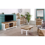 Bianco Solid Mango Wood Small Sideboard White - Joe’s Haven