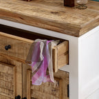 Bianco Solid Mango Wood Small Sideboard White - Joe’s Haven