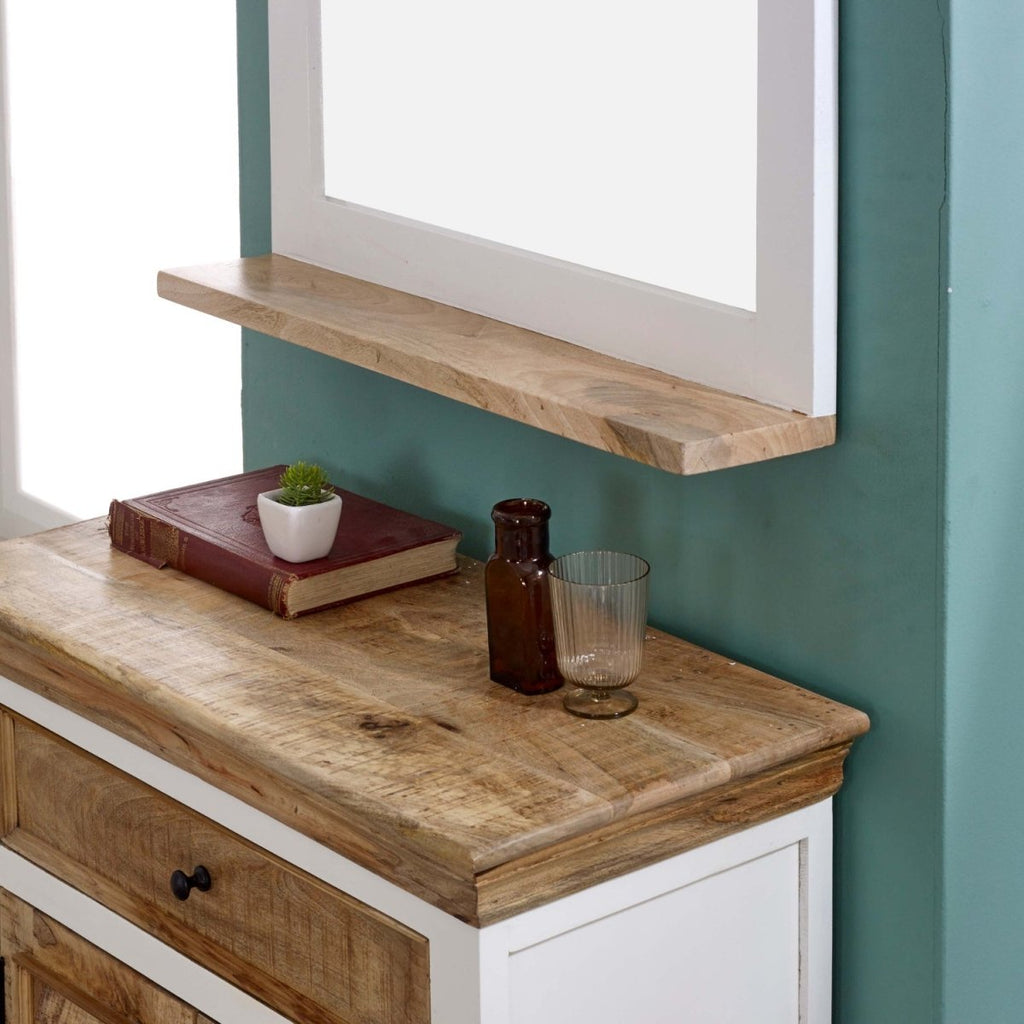 Bianco Solid Mango Wood Small Sideboard White - Joe’s Haven