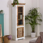 Bianco Solid Mango Wood Bookcase White - Joe’s Haven
