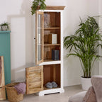 Bianco Solid Mango Wood Bookcase White - Joe’s Haven