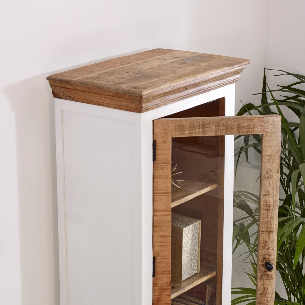 Bianco Solid Mango Wood Bookcase White - Joe’s Haven