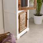 Bianco Solid Mango Wood Bookcase White - Joe’s Haven